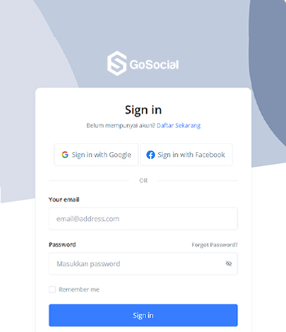 Login Apps GoSocial